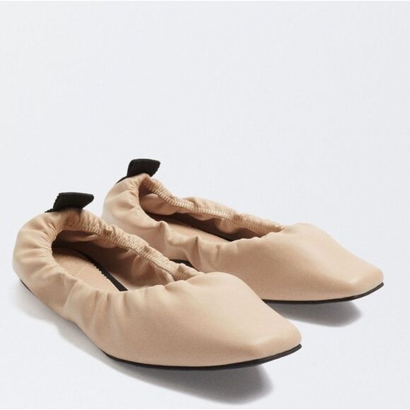 Parfois Egypt Nude Ballerina Flat Size 7.5 - Picture 1 of 8